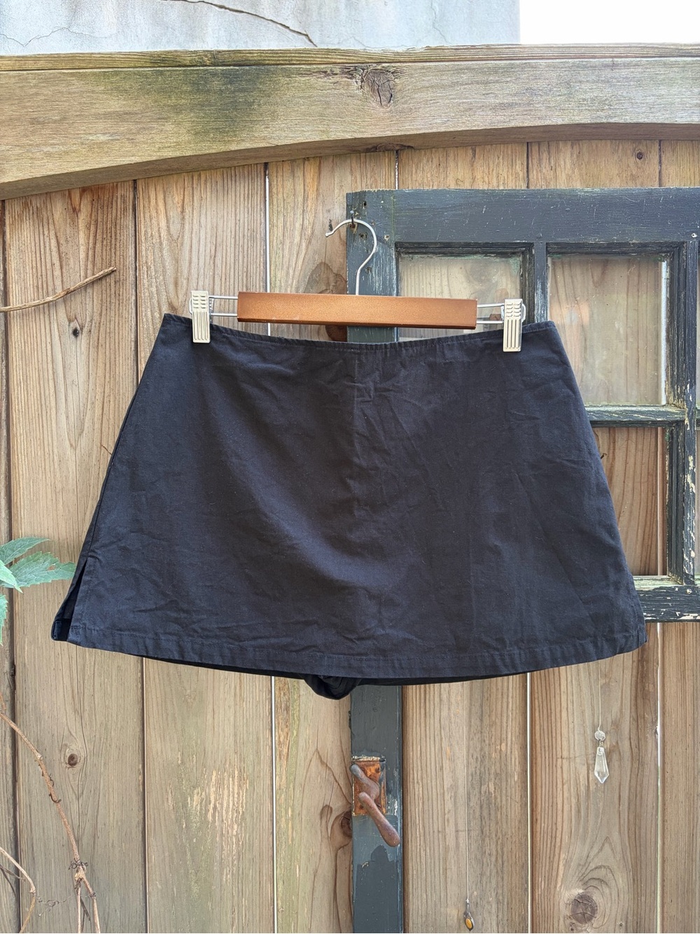 Princess Polly Black Cotton Gigi Mini Skort